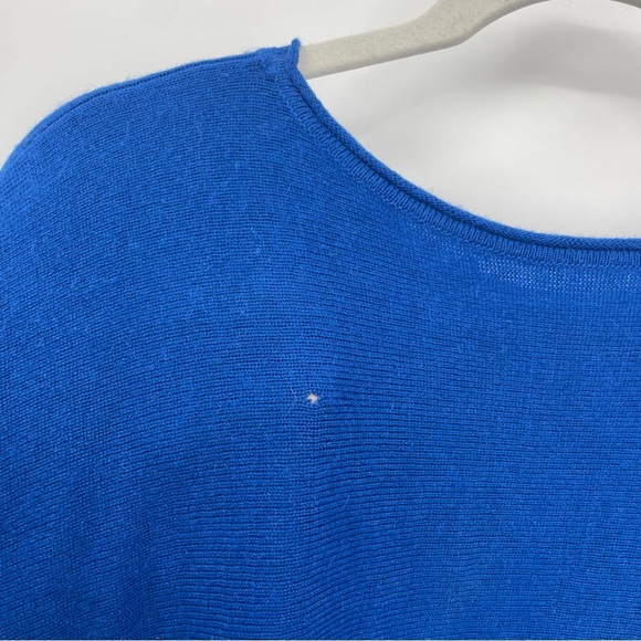 Made in Nepal Cashmere Poncho blue. O/S - Picture 5 of 7